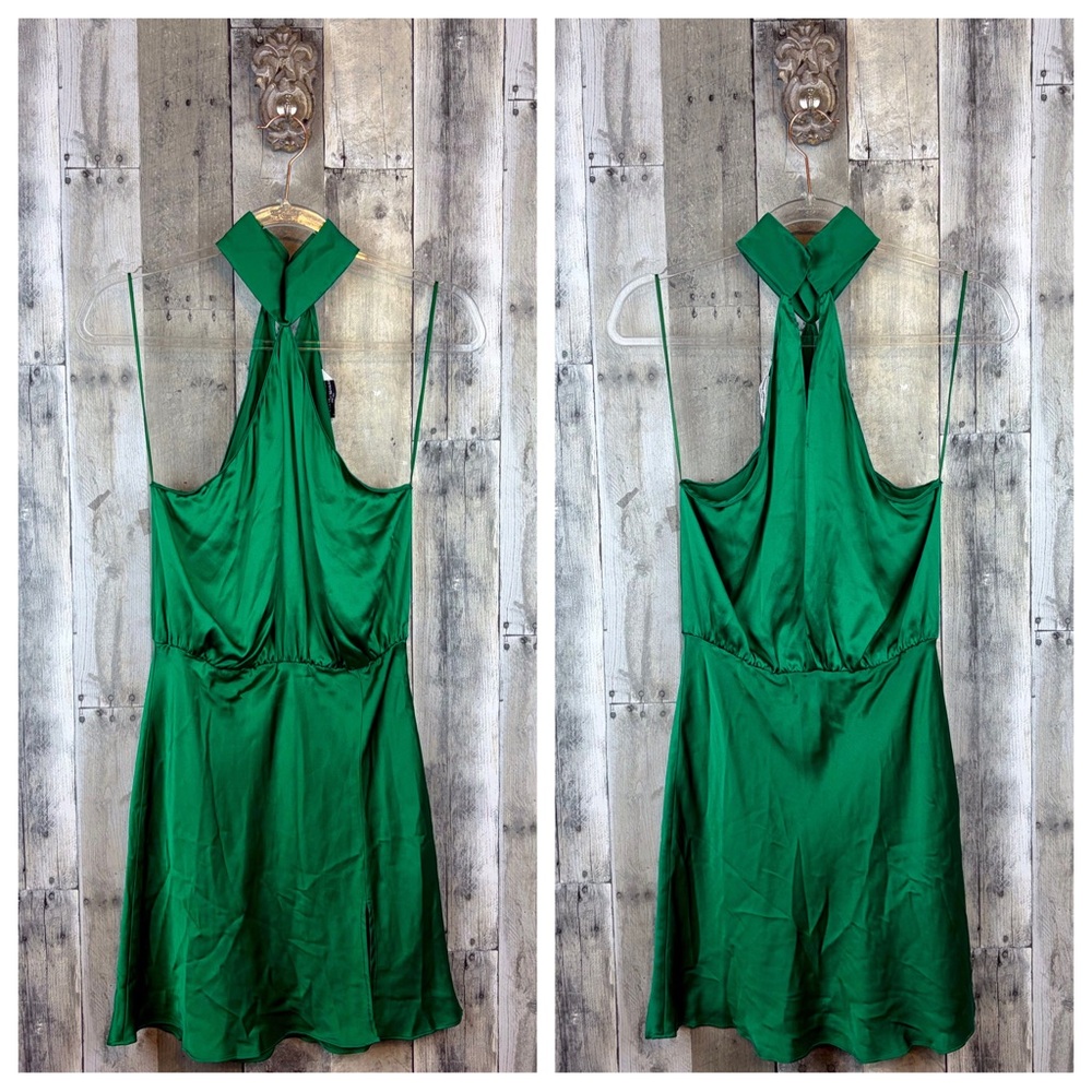 NWT Amanda Uprichard Queens Mini Dress in Dark Green Size Small. - Picture 9 of 12